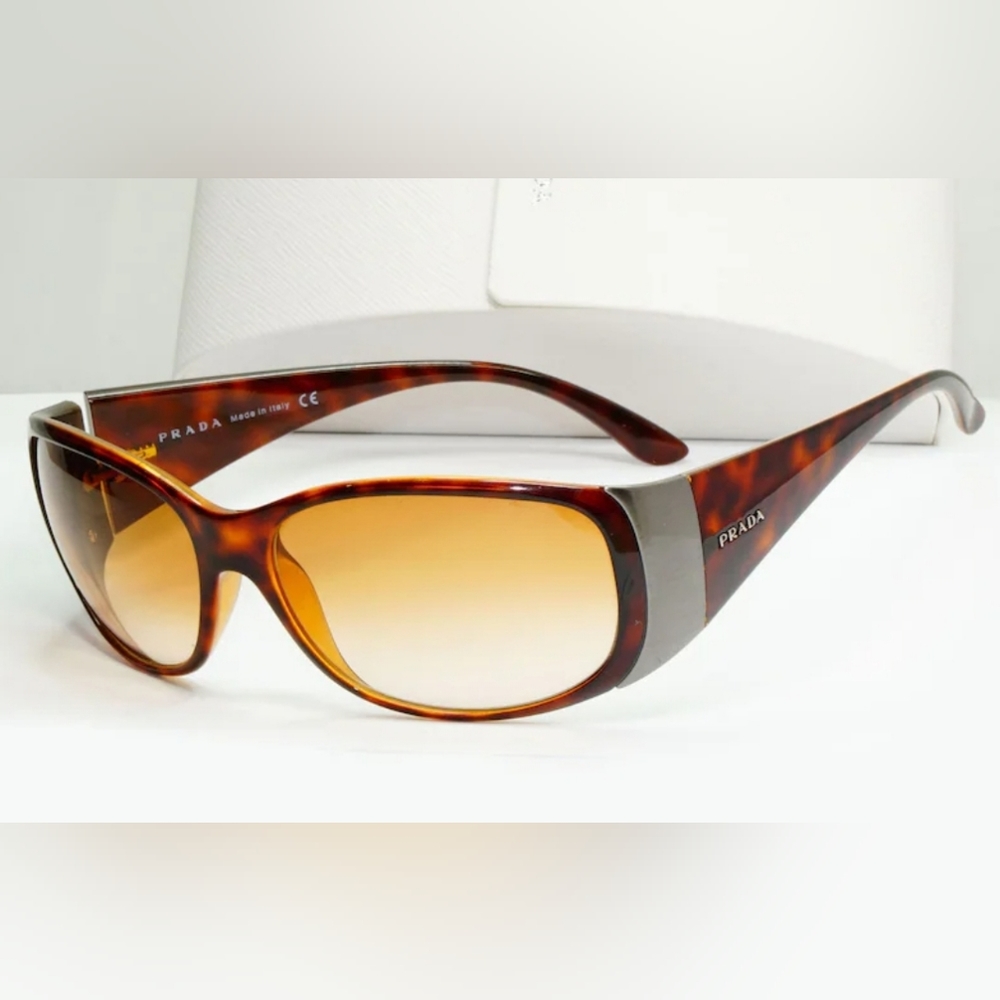 Prada 2005 Sunglasses Vintage Brown Tortoiseshell SPR 07G 61D15 2AU-2Z1 120 3N